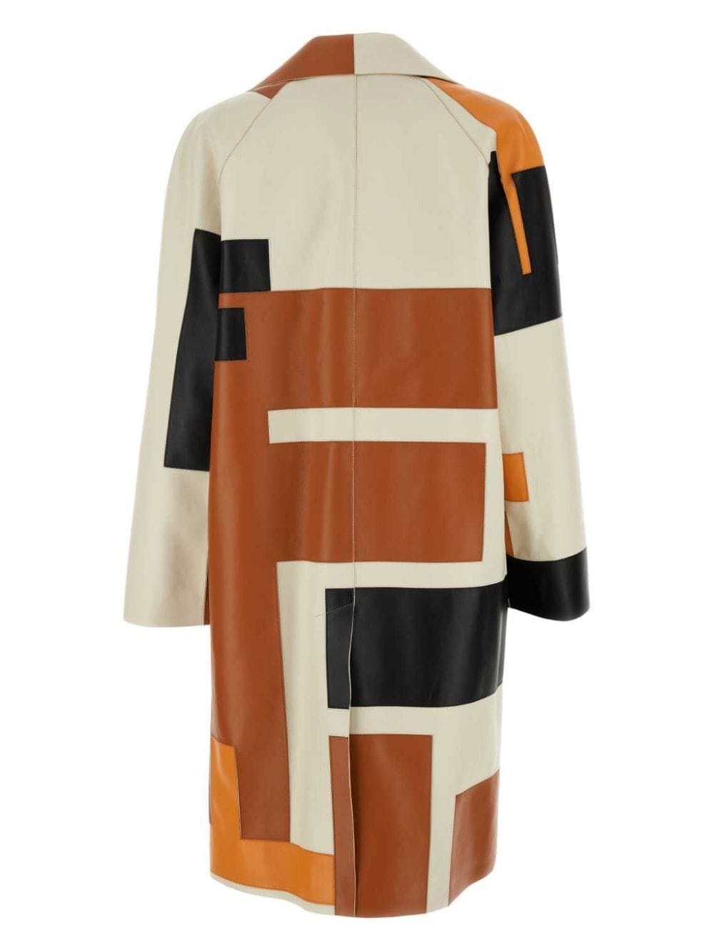 geometric-print overcoat - 2
