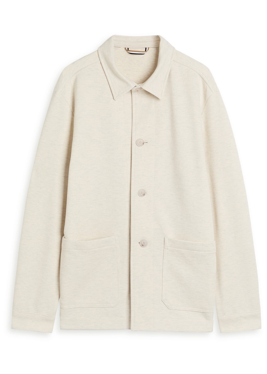 Boss Mélange-knit Cotton-blend Jacket - 1