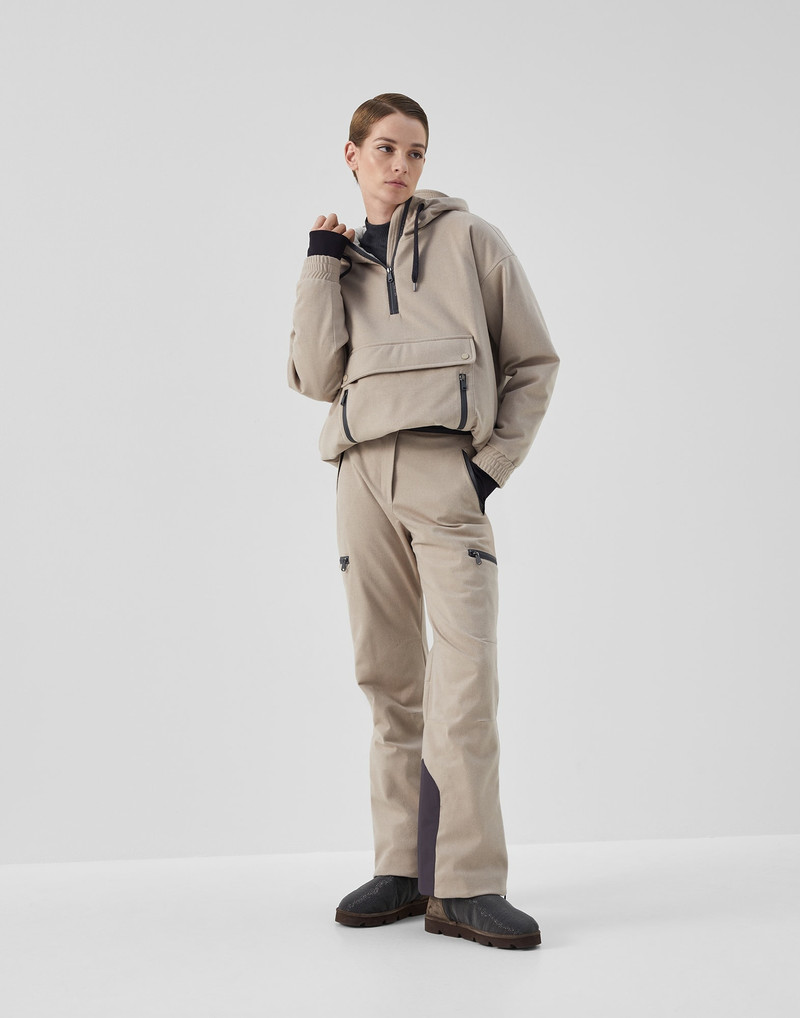 Bonded wool flannel mountain anorak with Thermore® padding and monili 5