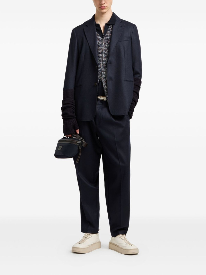 EMPORIO ARMANI half-zip wool polo shirt outlook