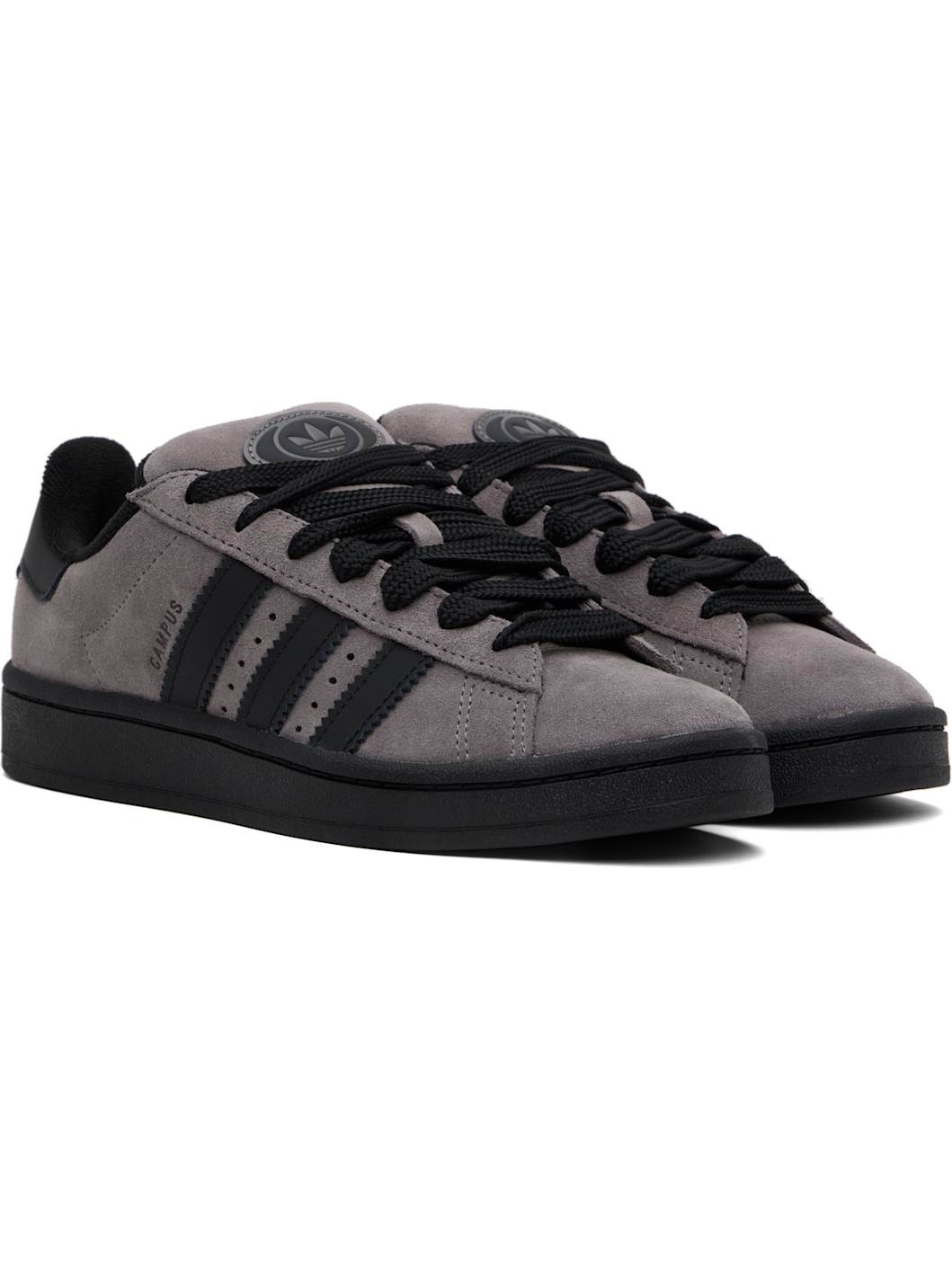 Gray & Black Campus 00s Sneakers - 4