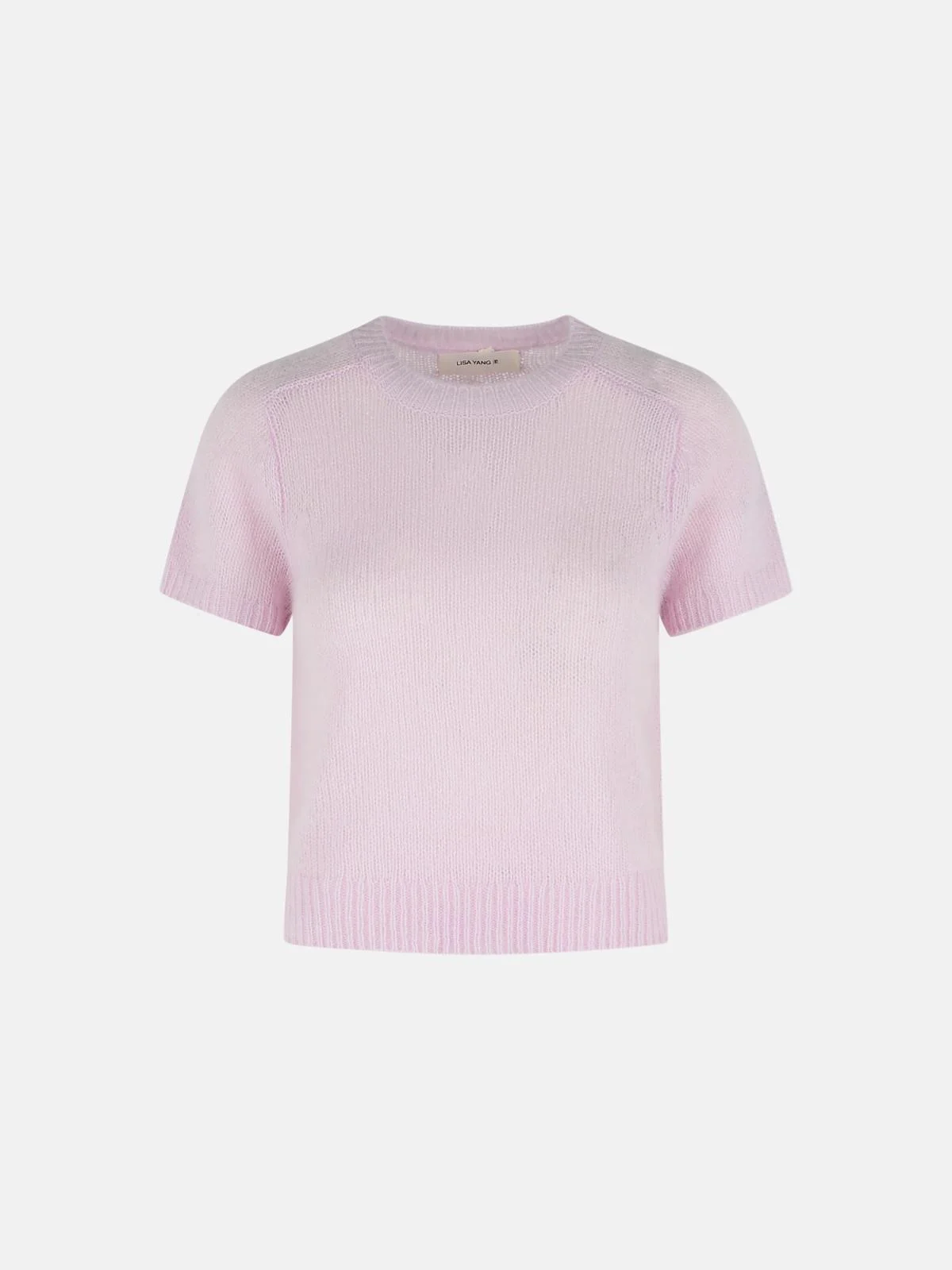 'SIONA' SOFT DAHLIA CASHMERE AND SILK T-SHIRT - 1