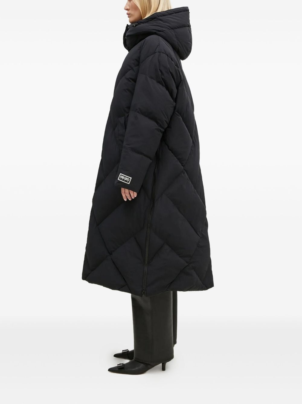 Weave long down coat - 2