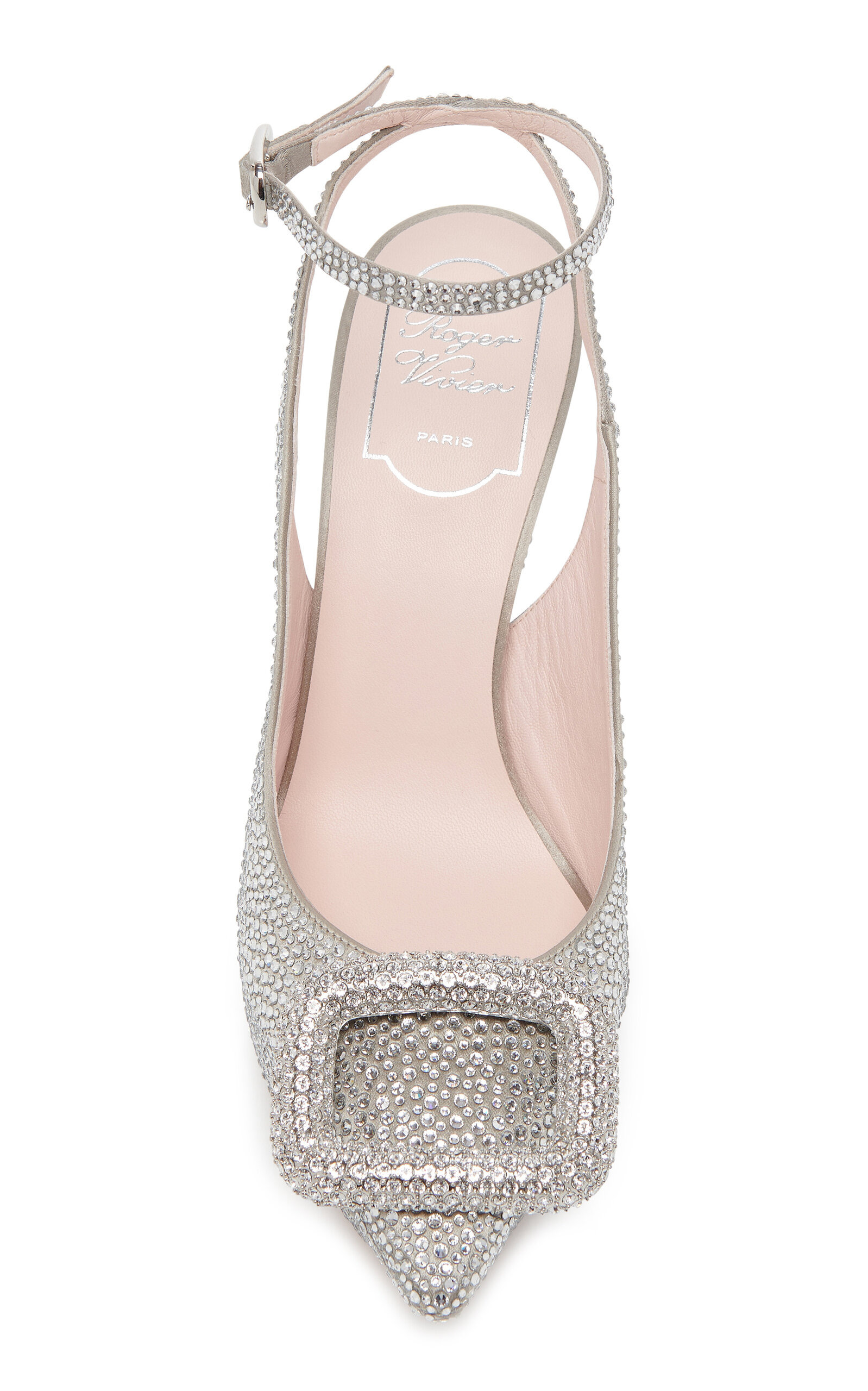 Choc Buckle Embellished Pumps silver - 3