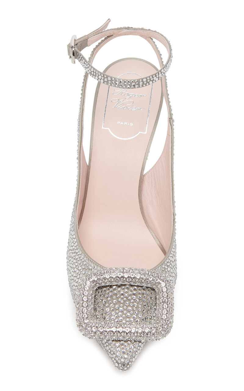 Roger Vivier Choc Buckle Embellished Pumps silver outlook