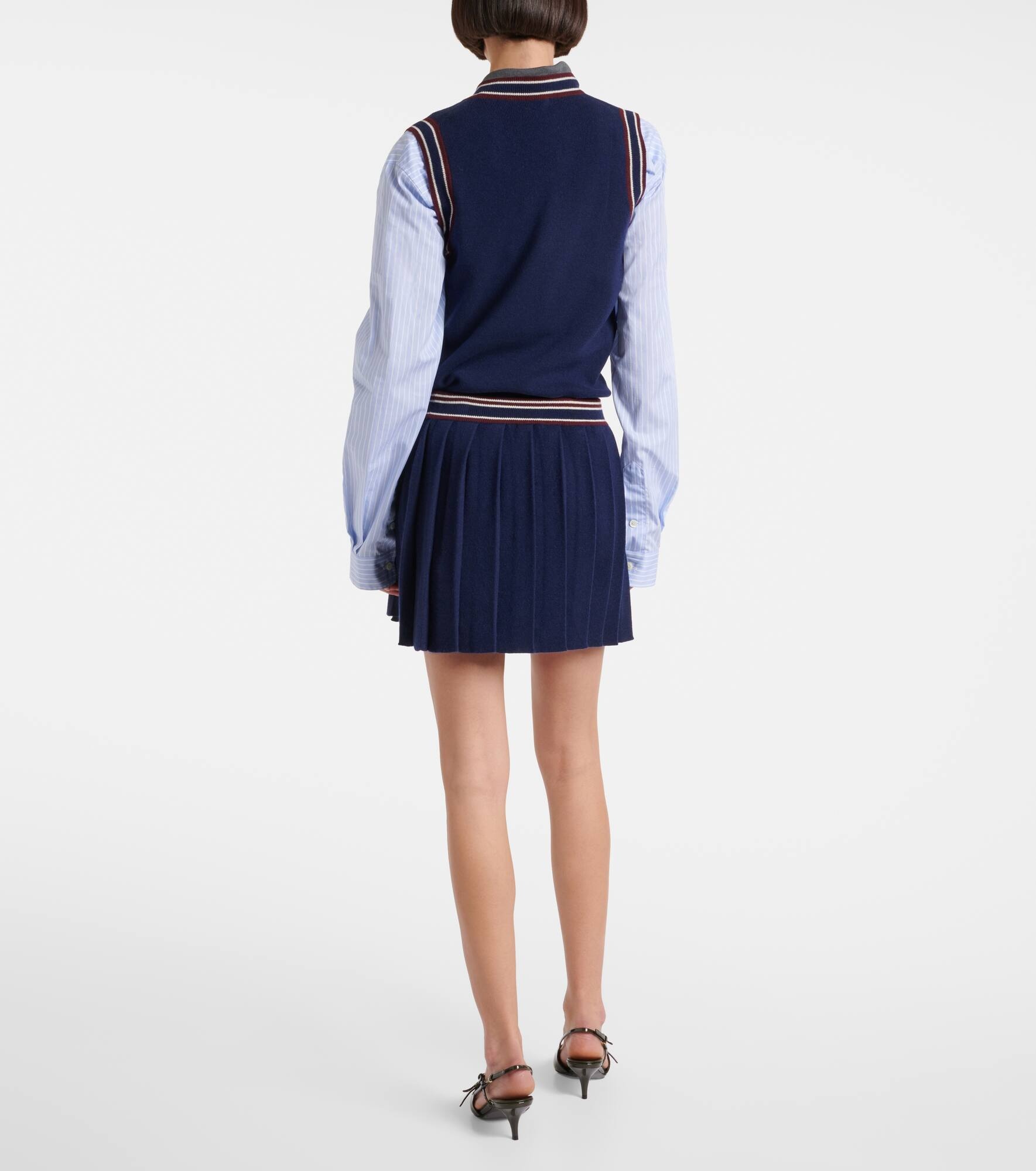 Wool and cashmere miniskirt - 3