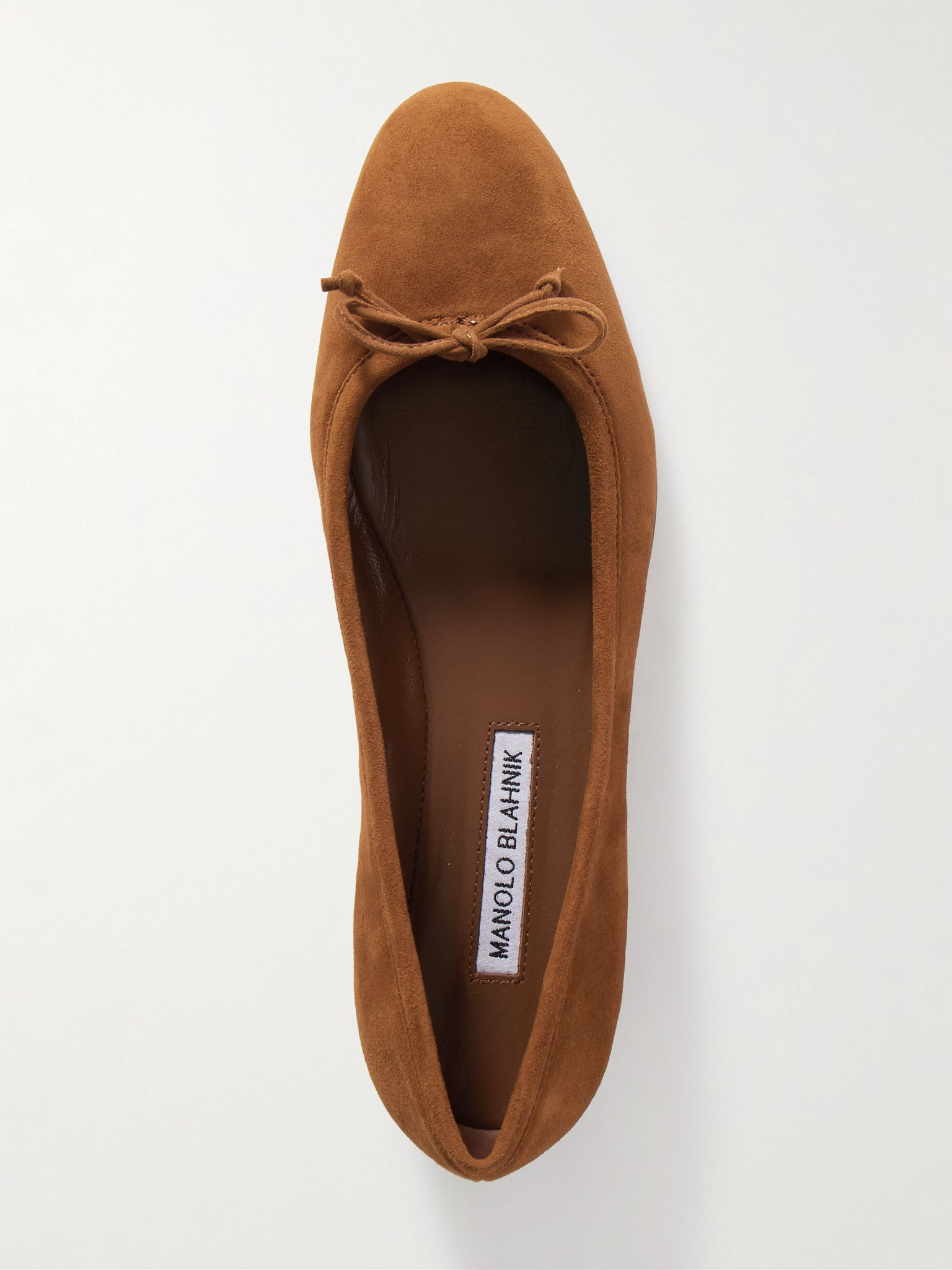 Veralli bow-detailed suede ballet flats Brown - 5