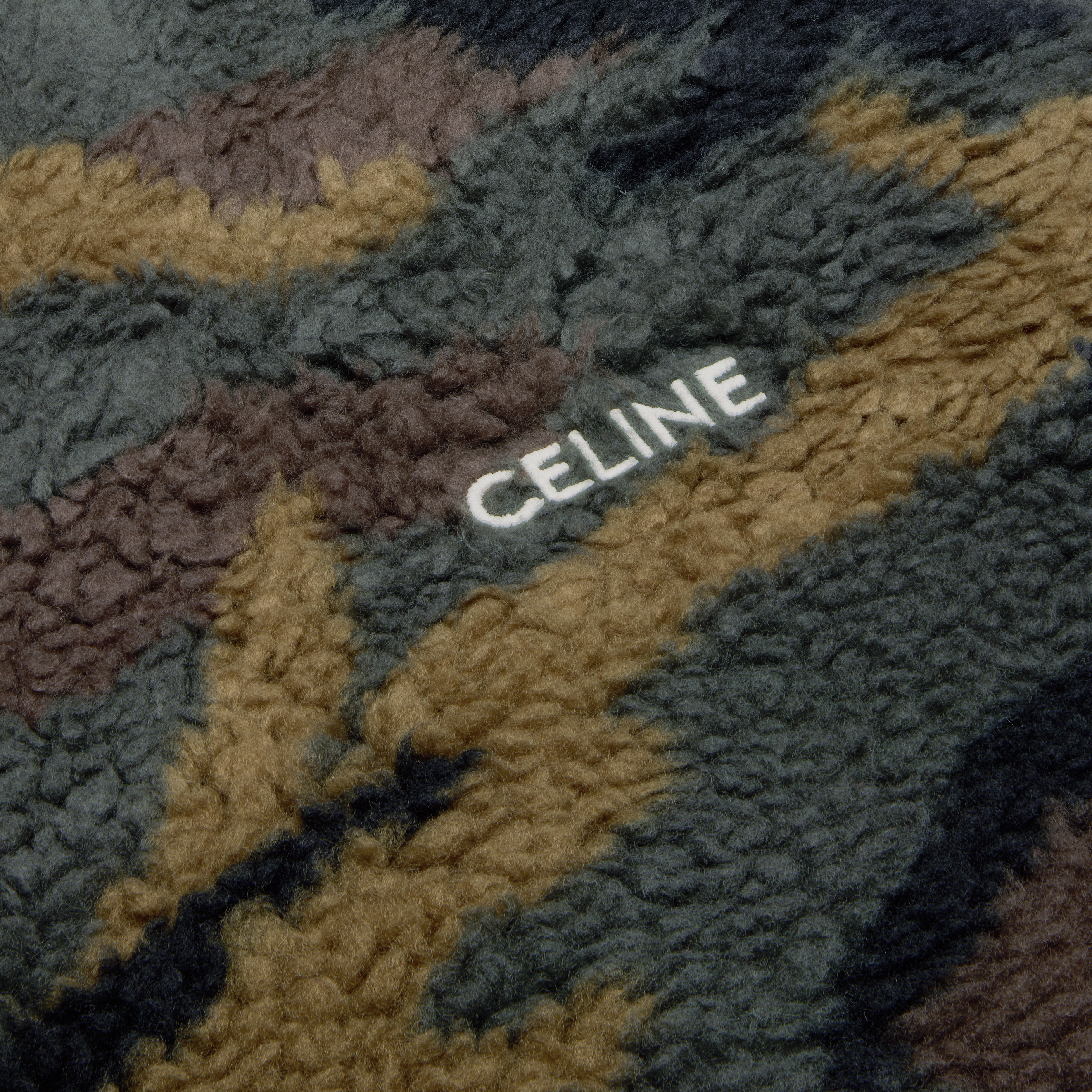 Celine polar jacket in camouflage fleece - 4