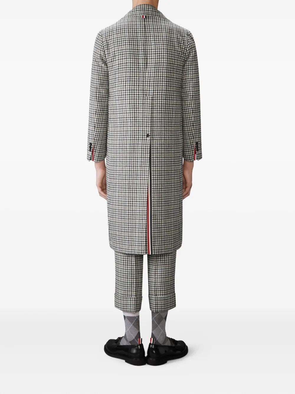 Thom Browne Men Unconstructed Elongated Coat Check Hunting Tweed - 5