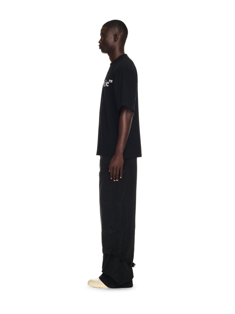 Off-White Black Garmdyed Relaxed Carpenter Pants outlook