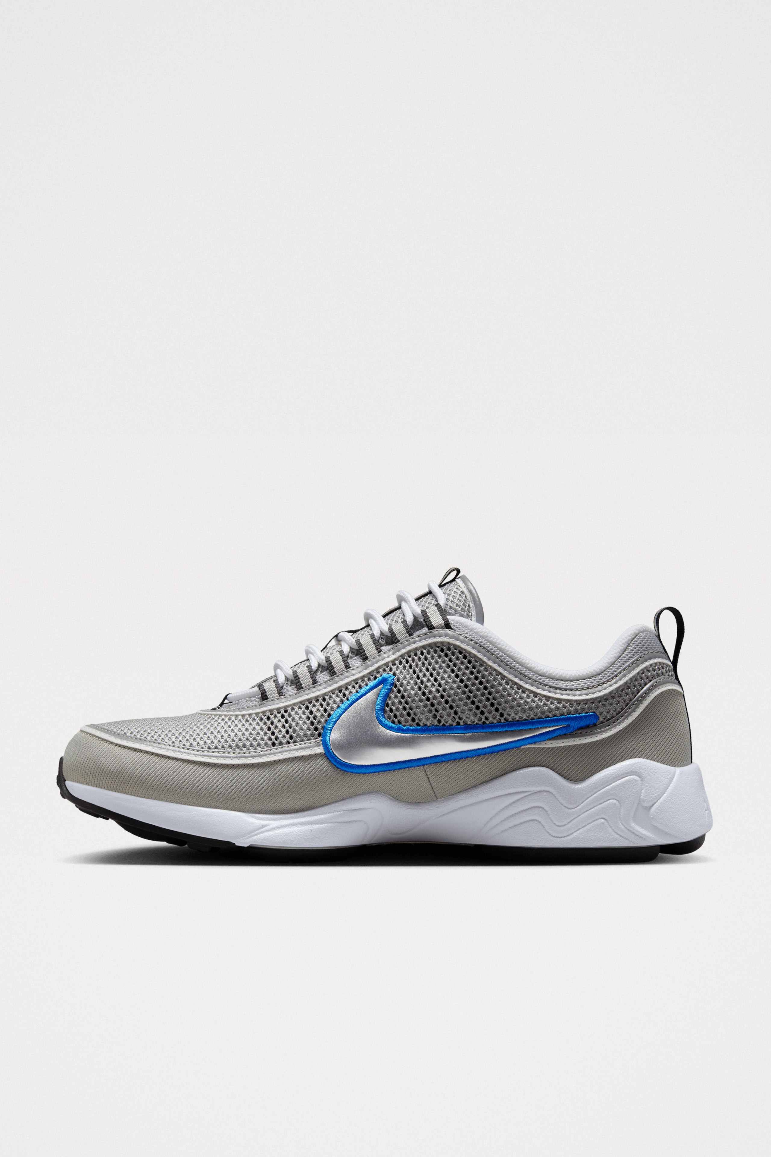 NIKE AIR ZOOM SPIRIDON SP METALLIC SILVER / SIGNAL BLUE - 2