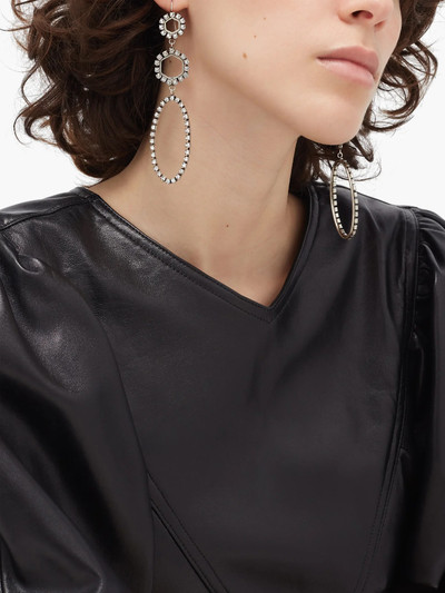 Isabel Marant Crystal-embellished drop earrings outlook