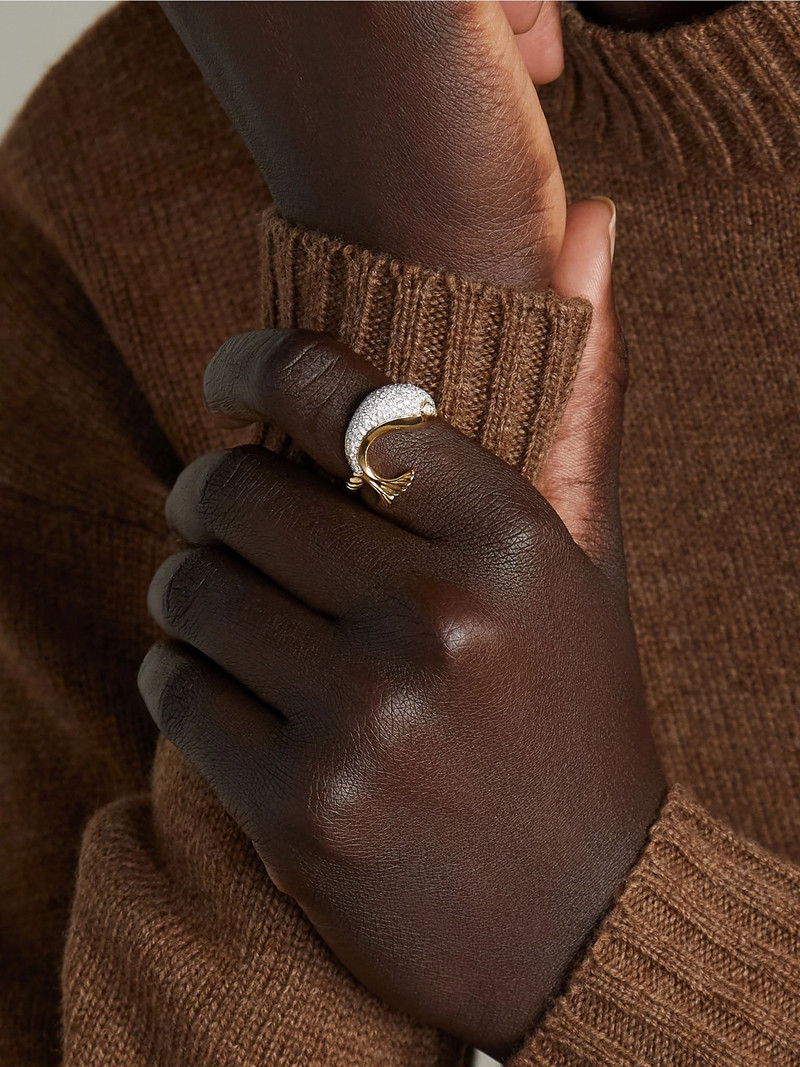 Yvonne Léon 18-karat gold diamond ring Gold outlook