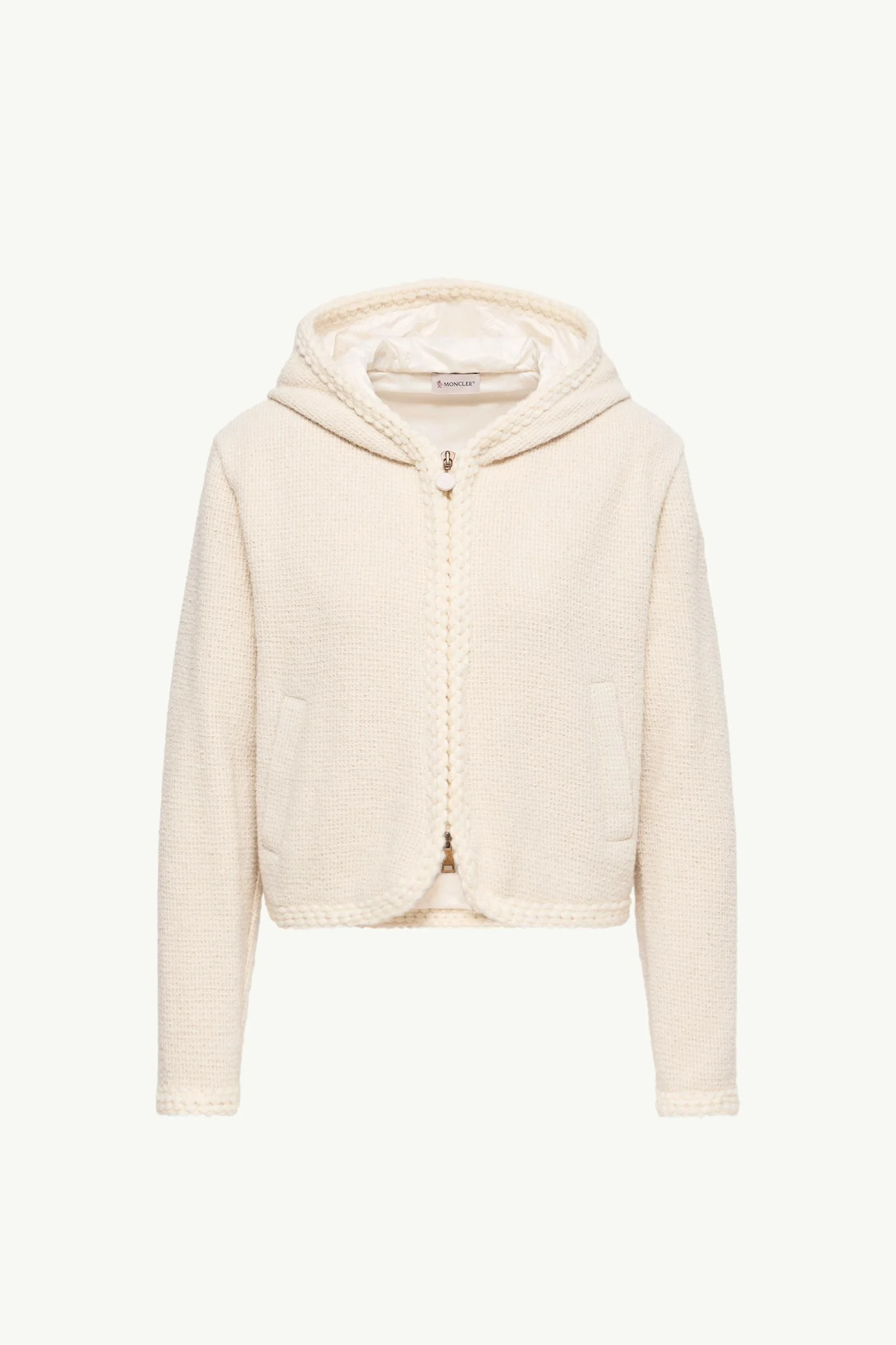 Waffle Knit Zip-Up Hoodie - 1