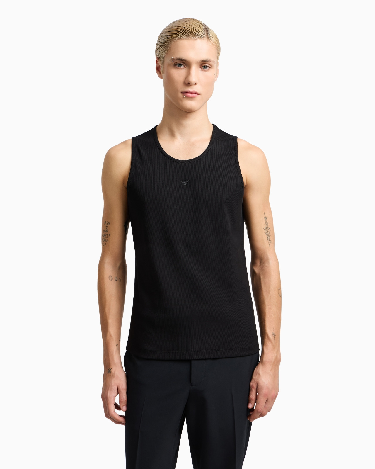 KNIT-EFFECT RIBBED TANK TOP - 4