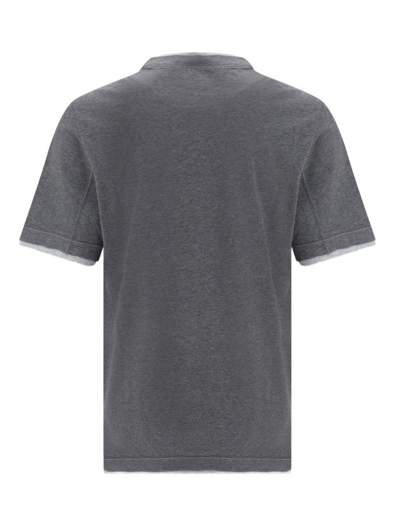 Brunello Cucinelli crew-neck embroidered-logo T-shirt outlook
