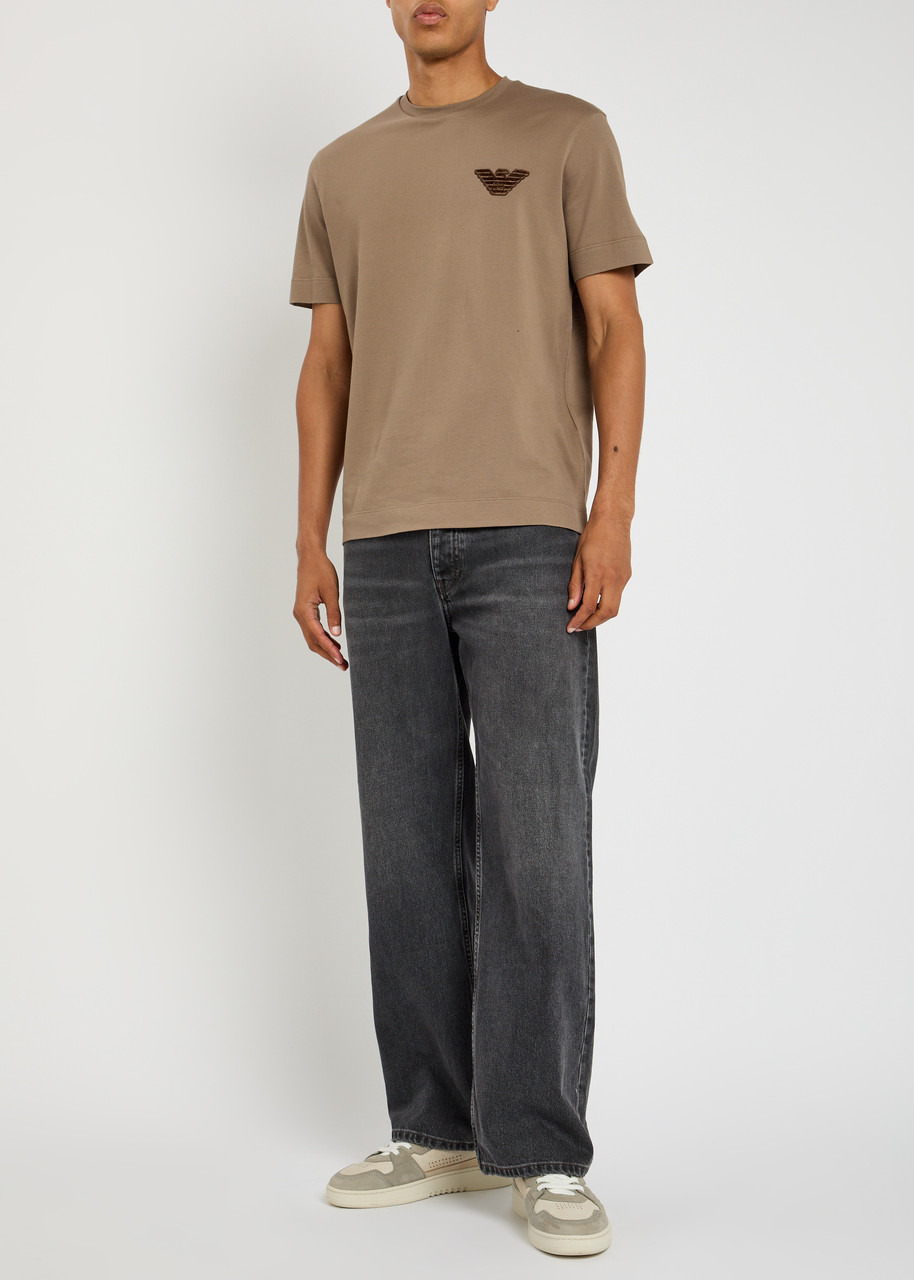 Emporio Armani Logo-appliqué Piqué Cotton T-shirt - 4