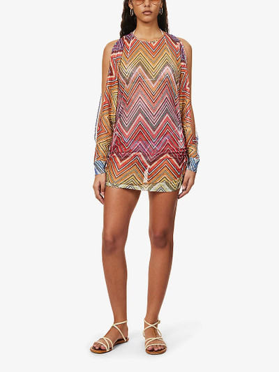 Missoni Chevron-pattern relaxed-fit cover-up outlook