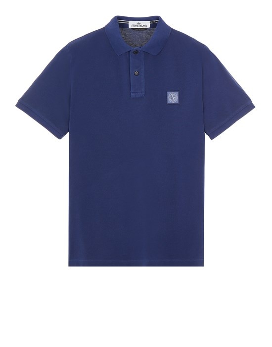 22S67 COTTON PIQUÉ_GARMENT DYED + PIGMENT DYE ROYAL BLUE - 1