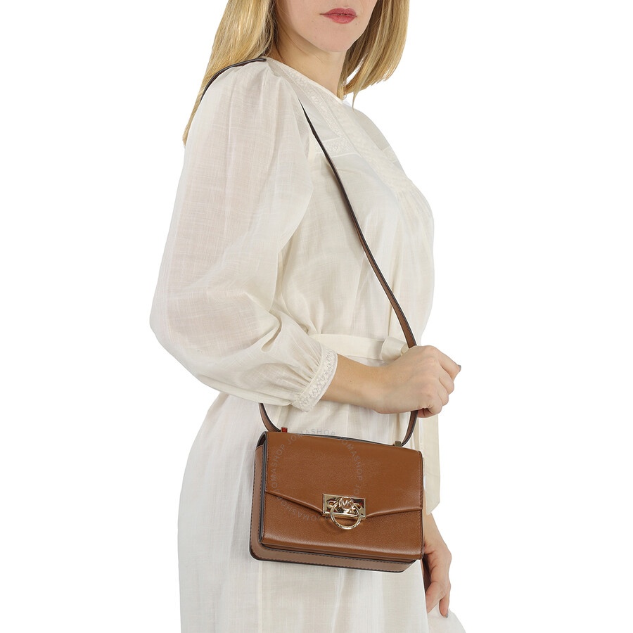 Michael Kors - Michael Kors Hendrix Extra-small Leather Crossbody Bag - Brown - 3