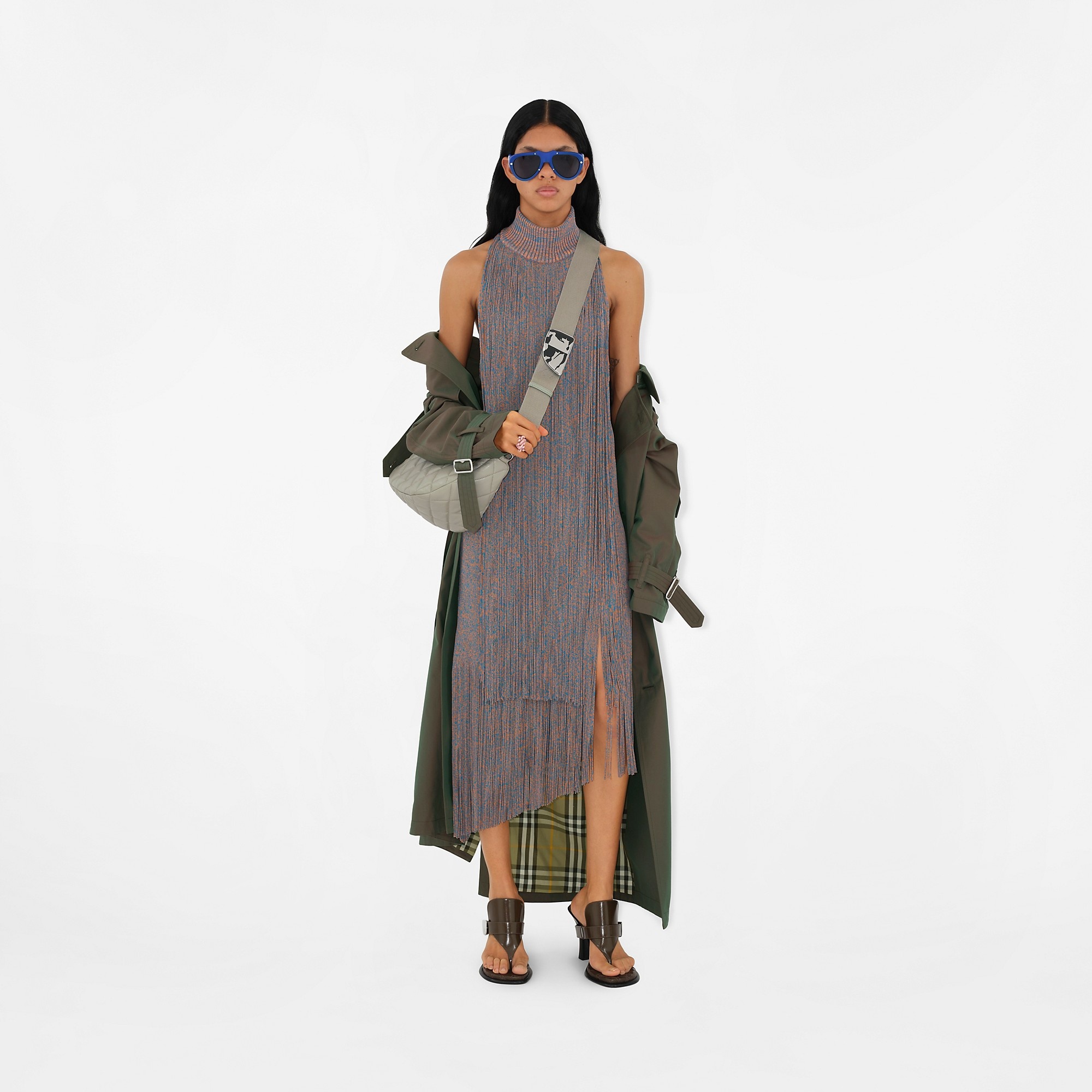 Long Cotton Trench Coat - 3