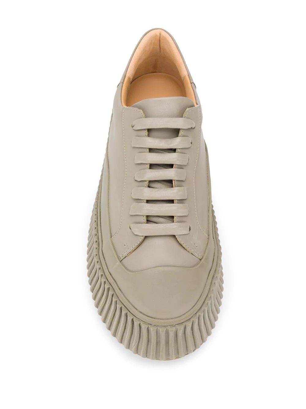 ribbed flatform sneakers - 4