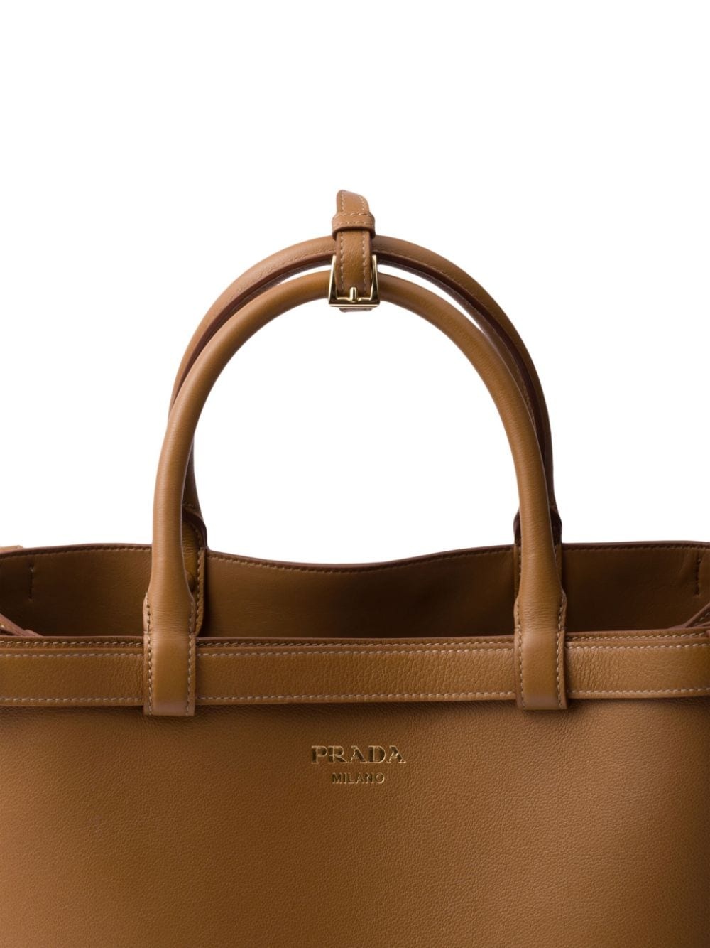 medium belted leather handbag - 3
