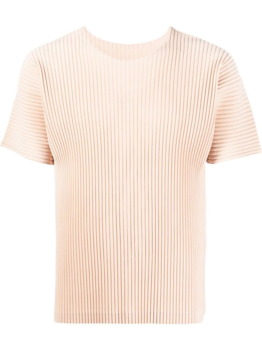 Oblique pleated T-shirt - 1