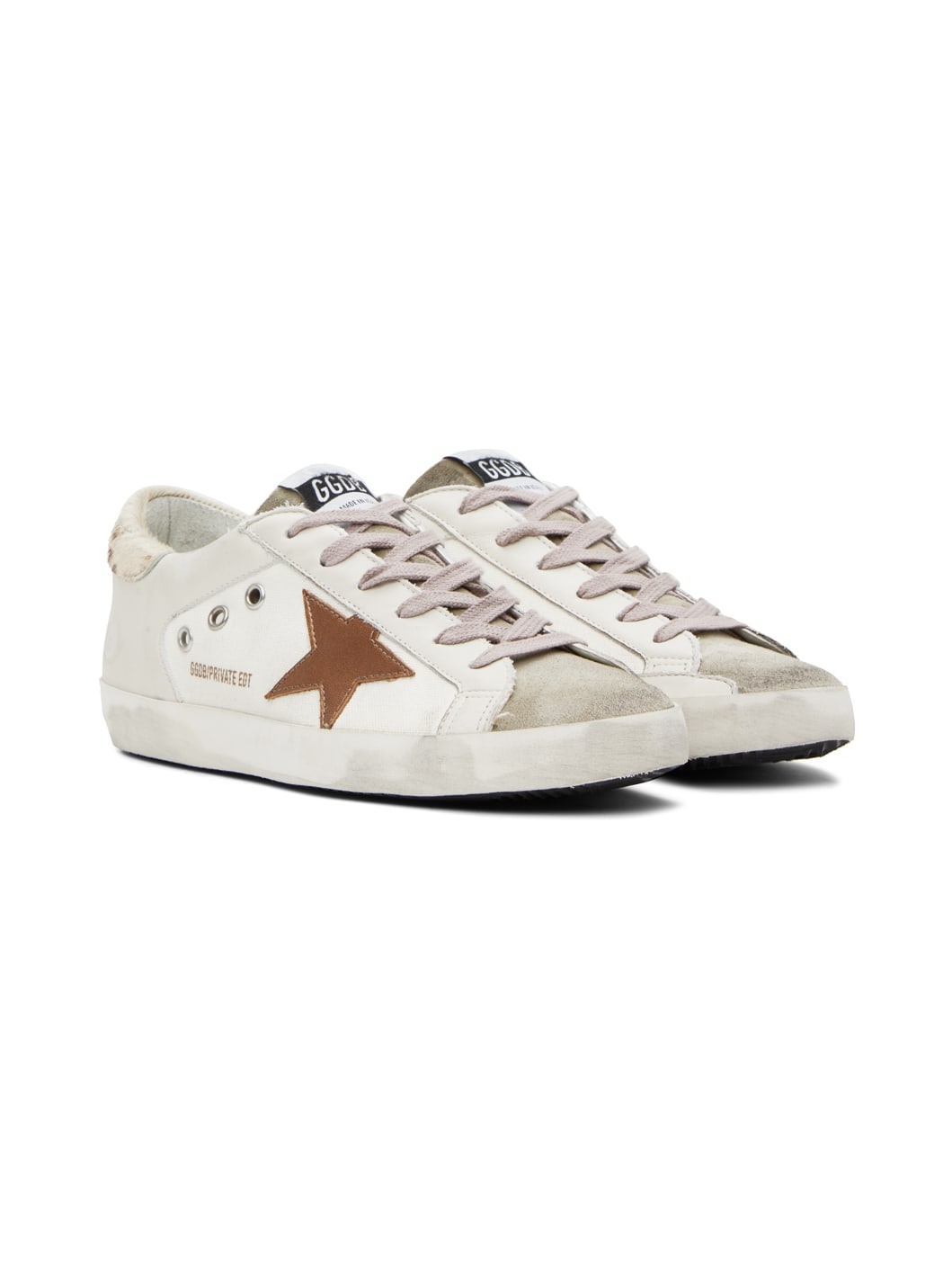 SSENSE Exclusive Beige Super-Star Double Quarter Sneakers - 4