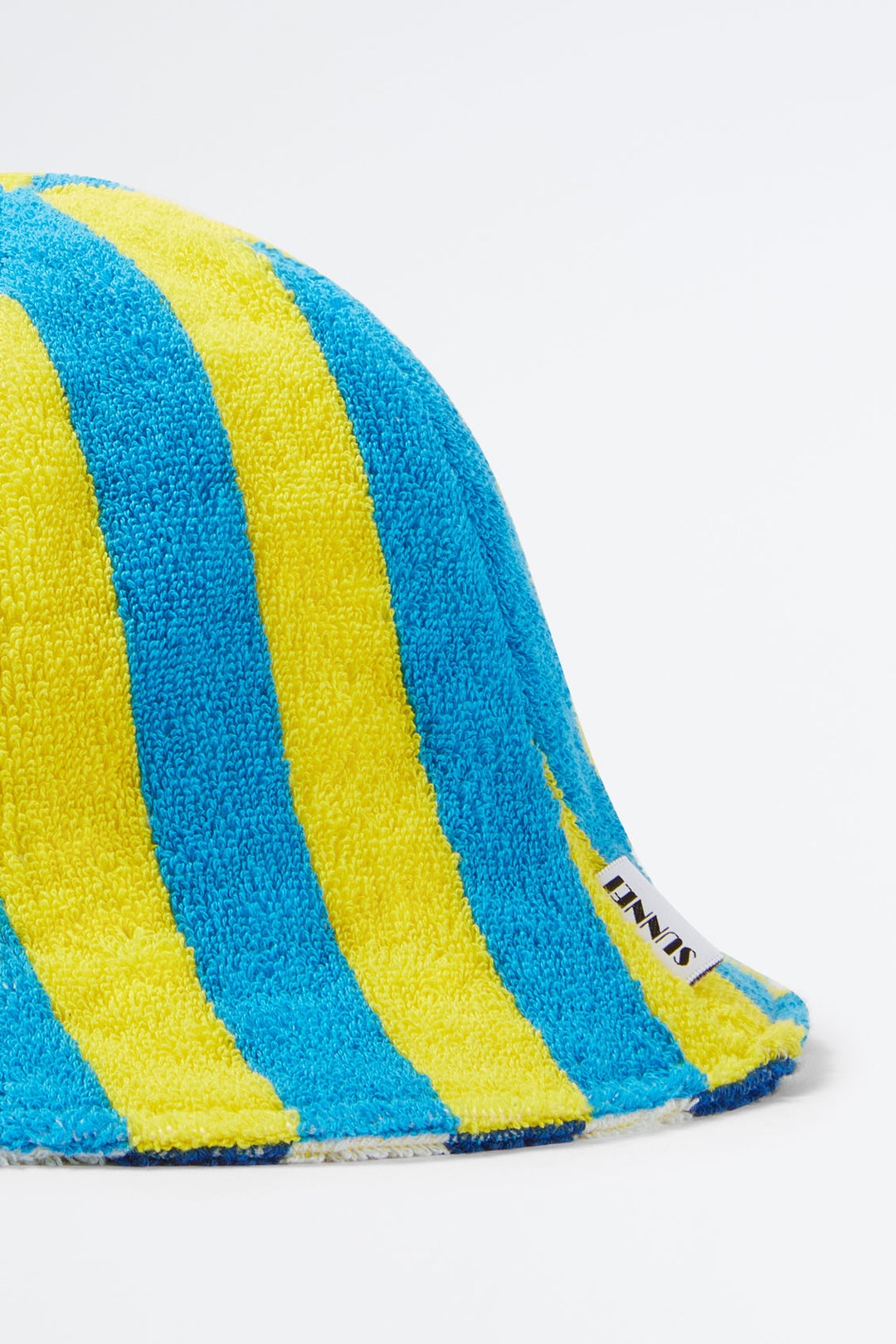 YELLOW & AZURE STRIPED COTTON HAT - 6