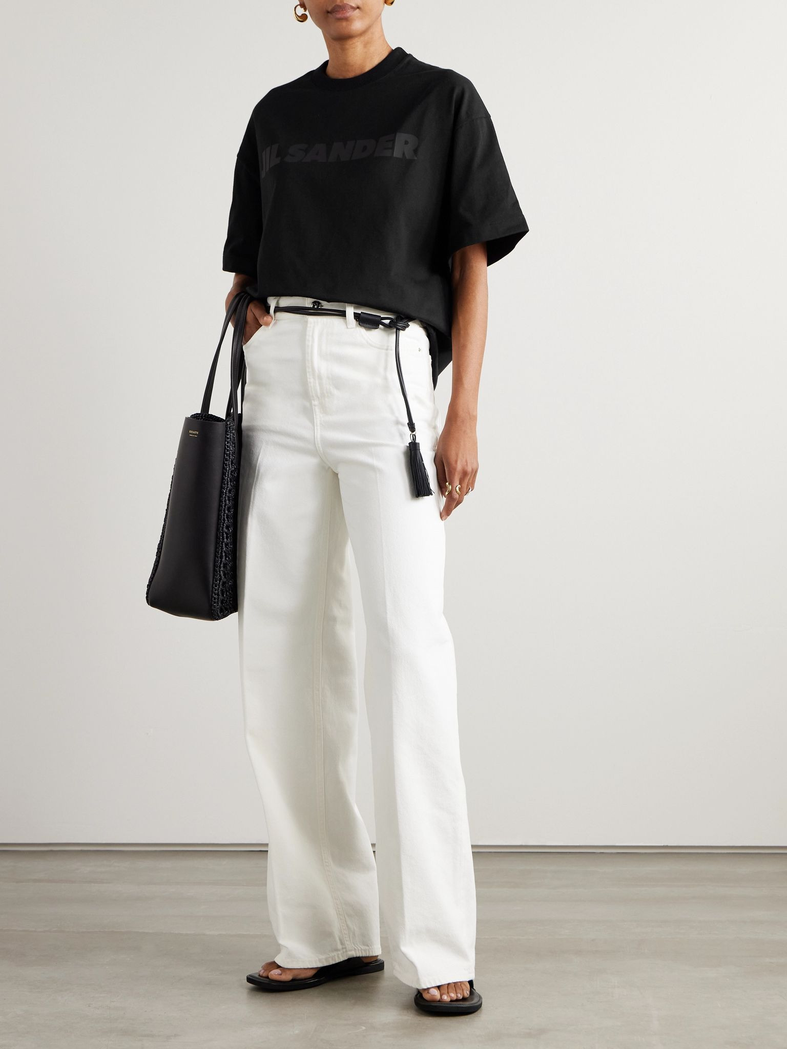 Printed cotton-jersey T-shirt Black - 2
