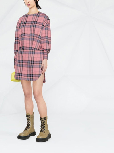 THE ATTICO plaid check minidress outlook