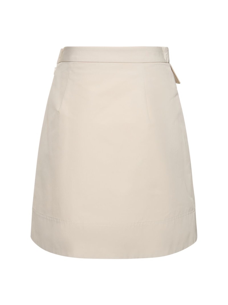 Cotton canvas mini skirt - 5