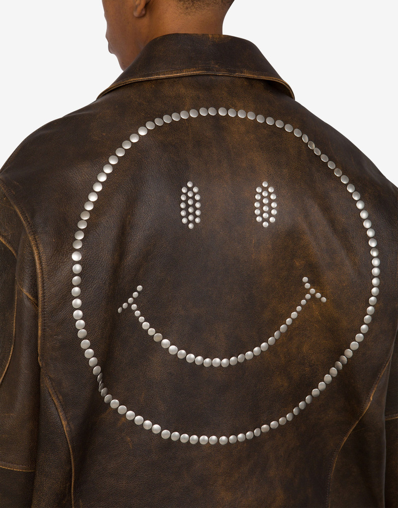 NAPPA LEATHER BIKER JACKET SMILEY® 3