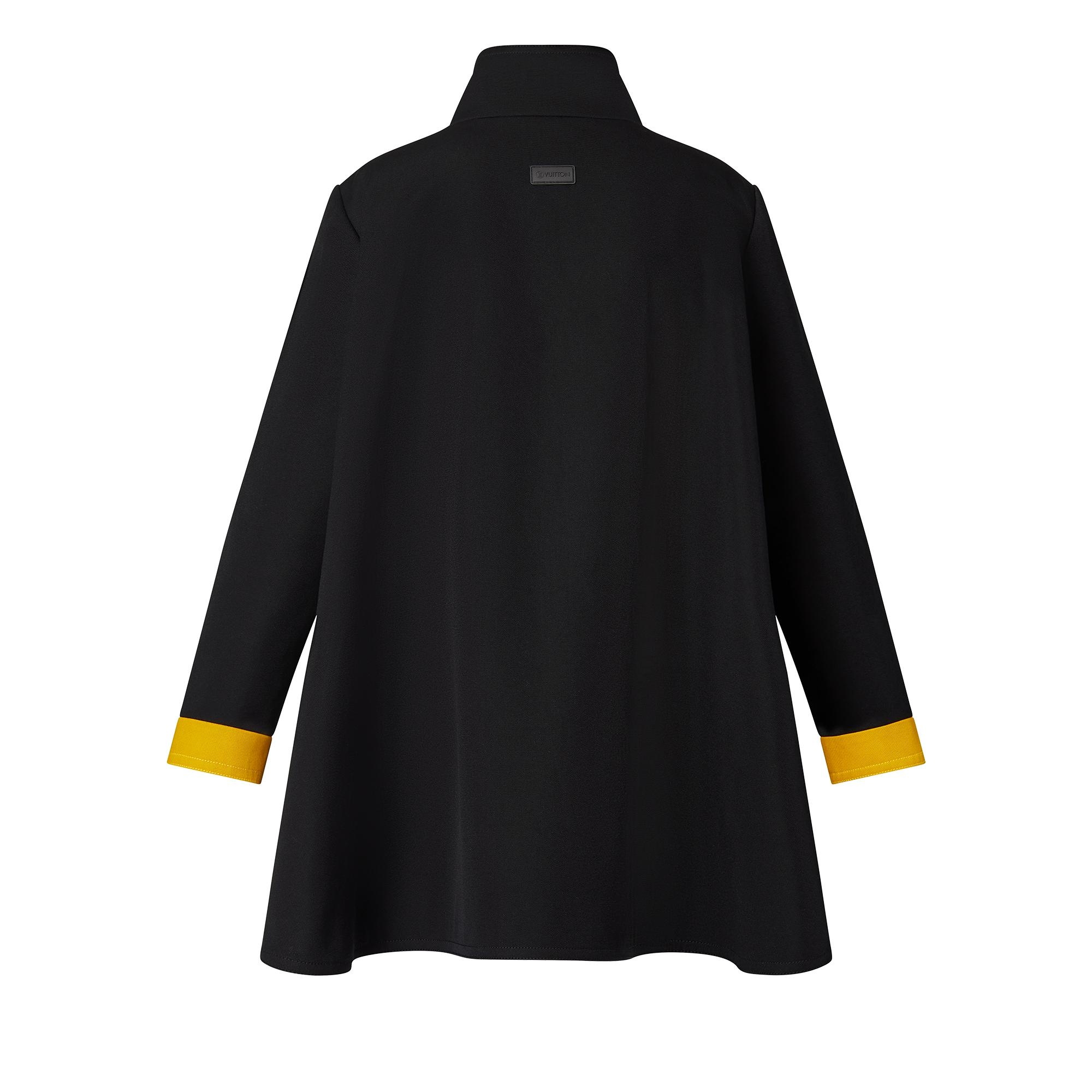 Cosmic Surfer Print A-Line Coat - 3