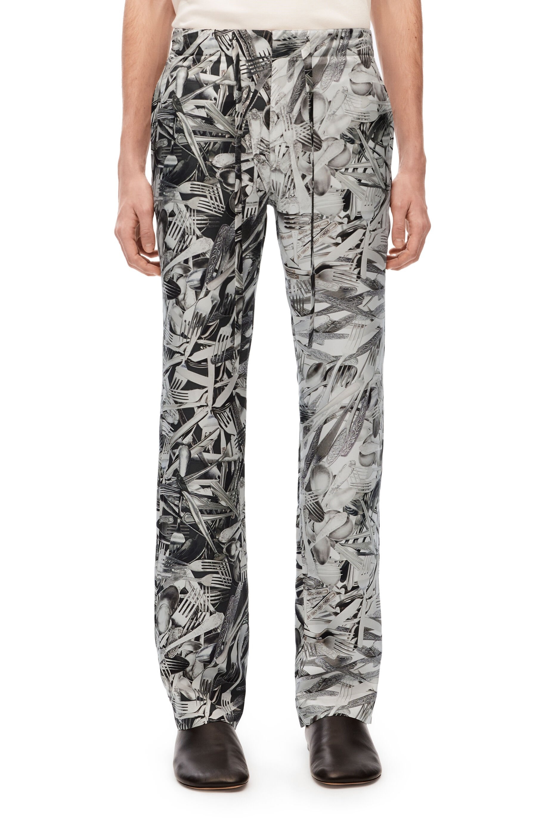 Drawstring trousers in silk - 3