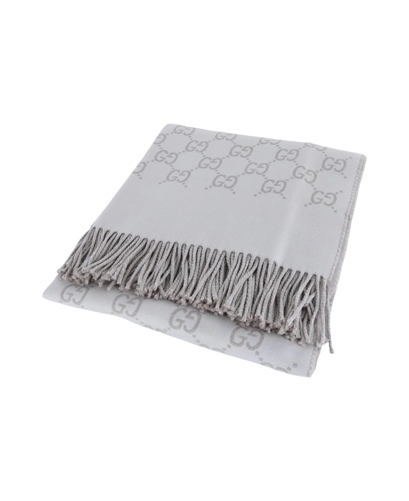 Beige Wool Scarf - 1