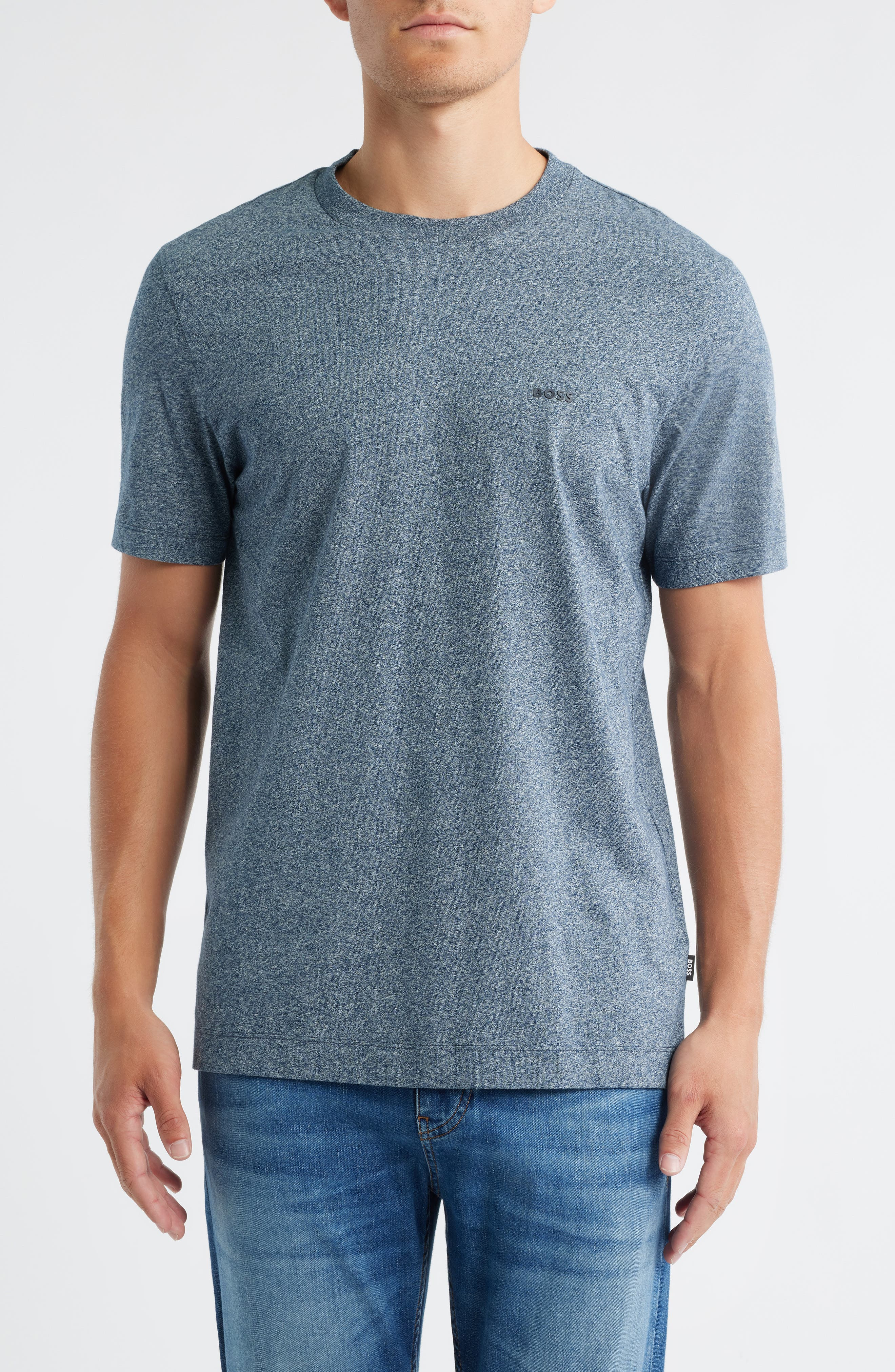 BOSS Thompson Heathered T-Shirt in Open Grey at Nordstrom - 1