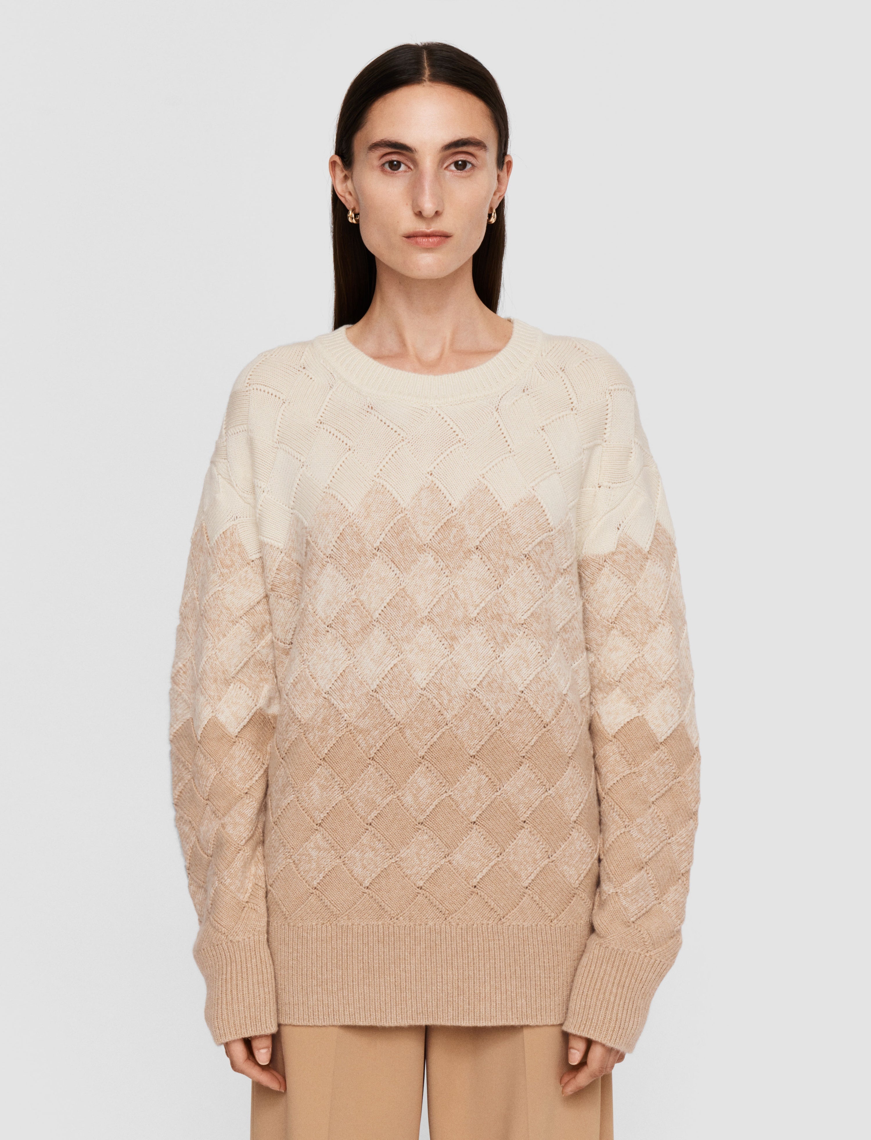 Weave Knit Round Neck Jumper - 3