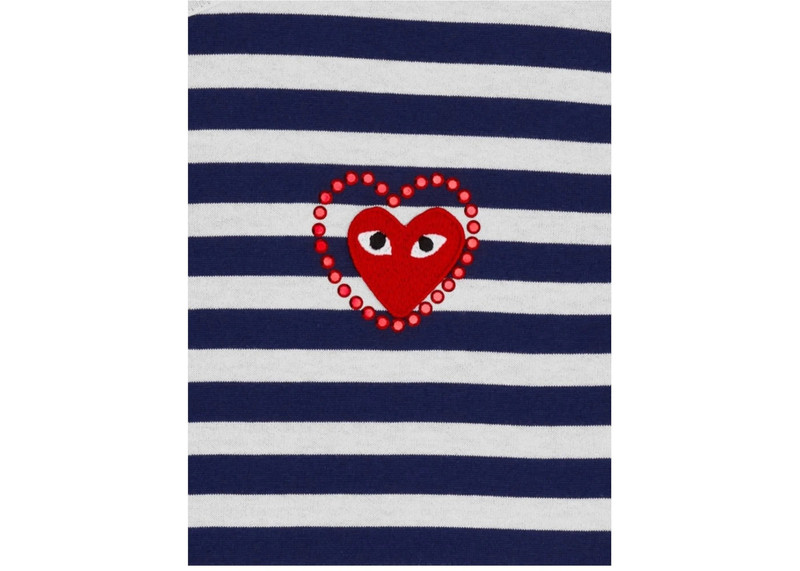 Comme Des Garçons Comme des Garcons PLAY Metalstone Heart L/S T-shirt Navy outlook