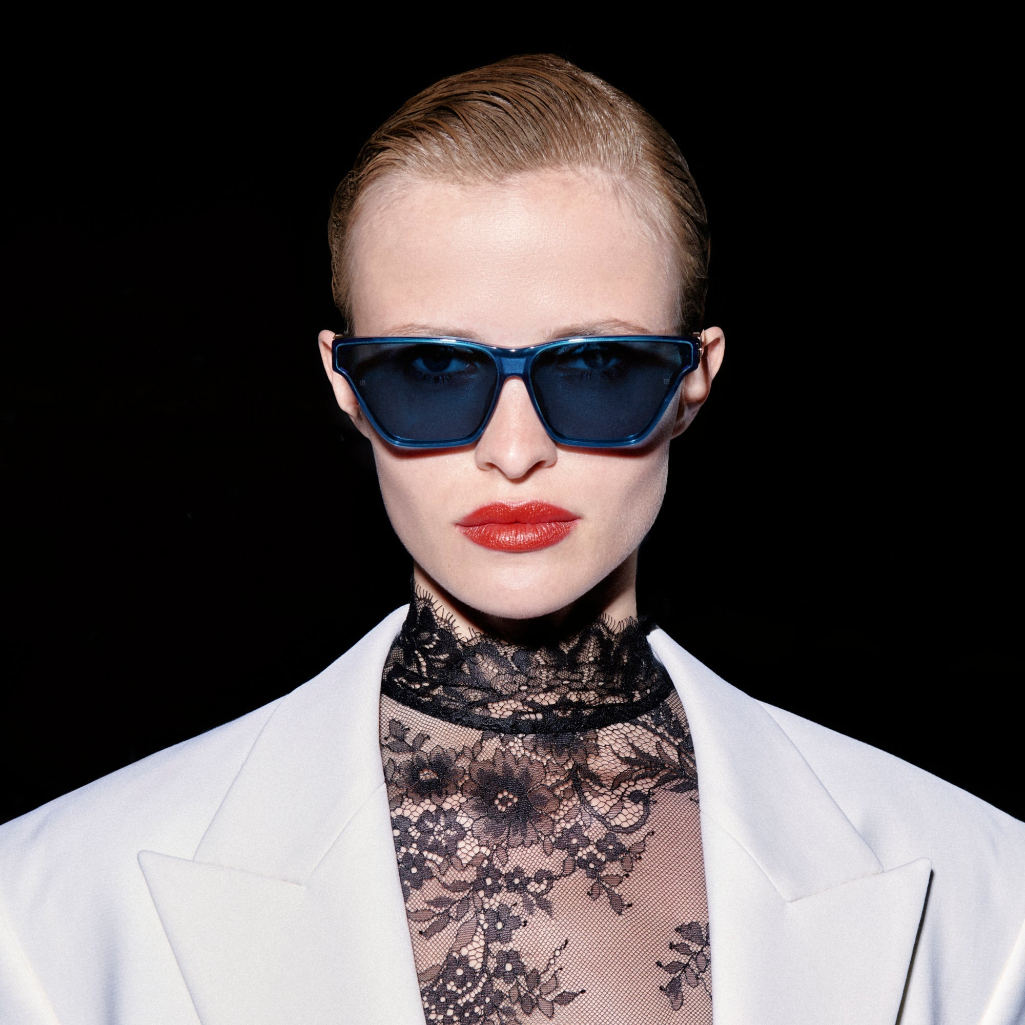 Skyler Cat-Eye Sunglasses in Aqua - 5