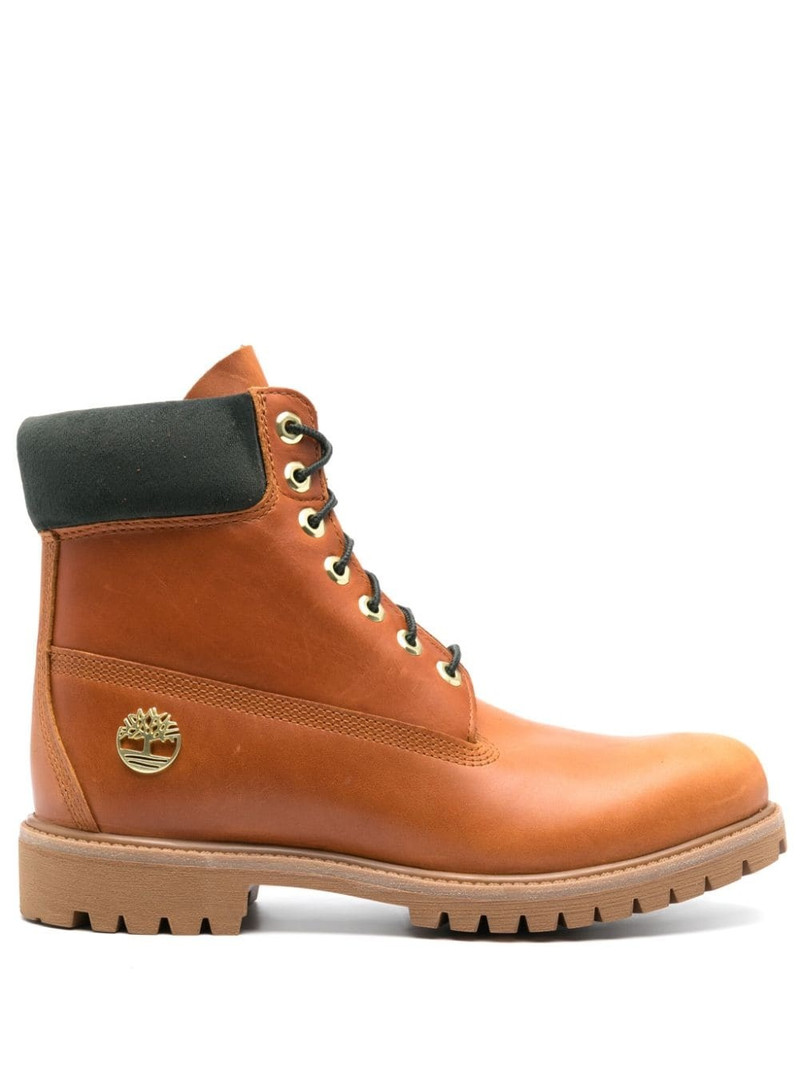 lace-up leather boots - 1