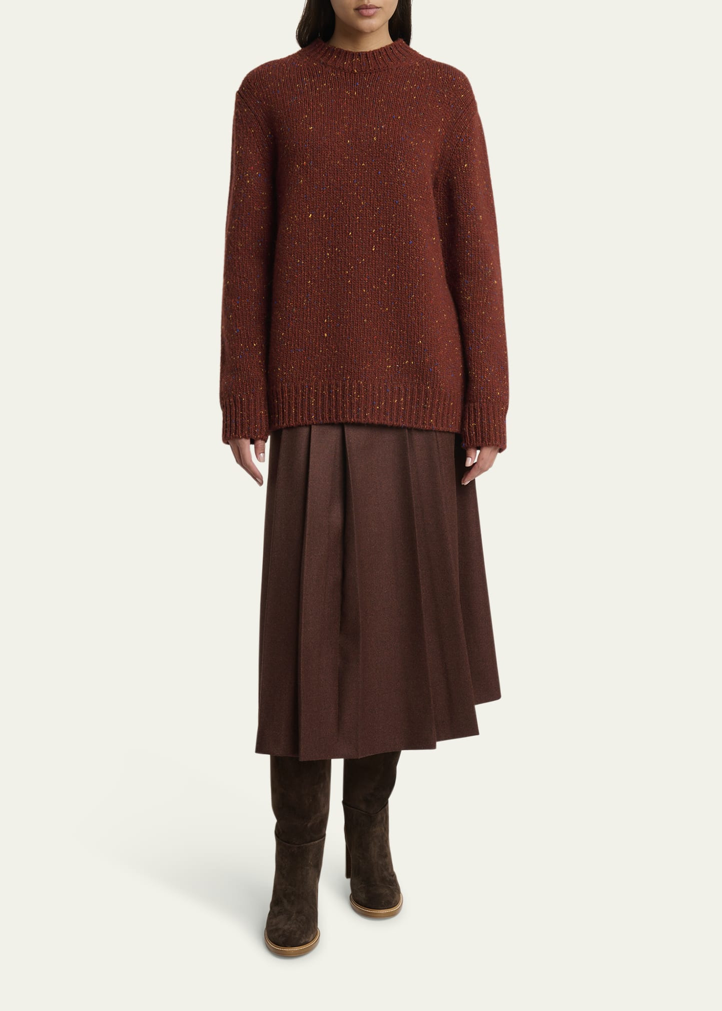 Alfie Speckled Cashmere Knit Sweater - 2