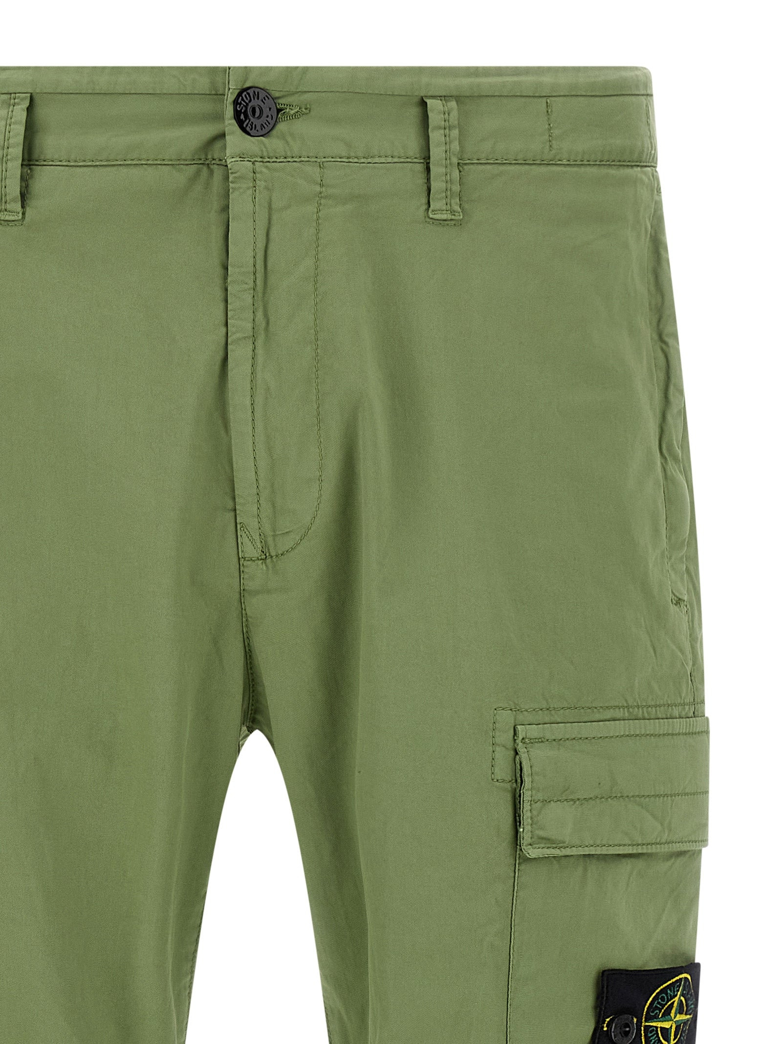 Logo Badge Cargo Pants Green - 3