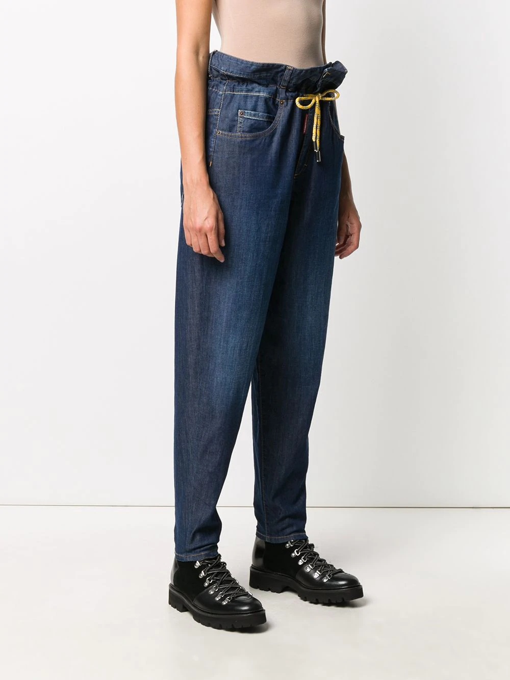 paperbag waist jeans - 3