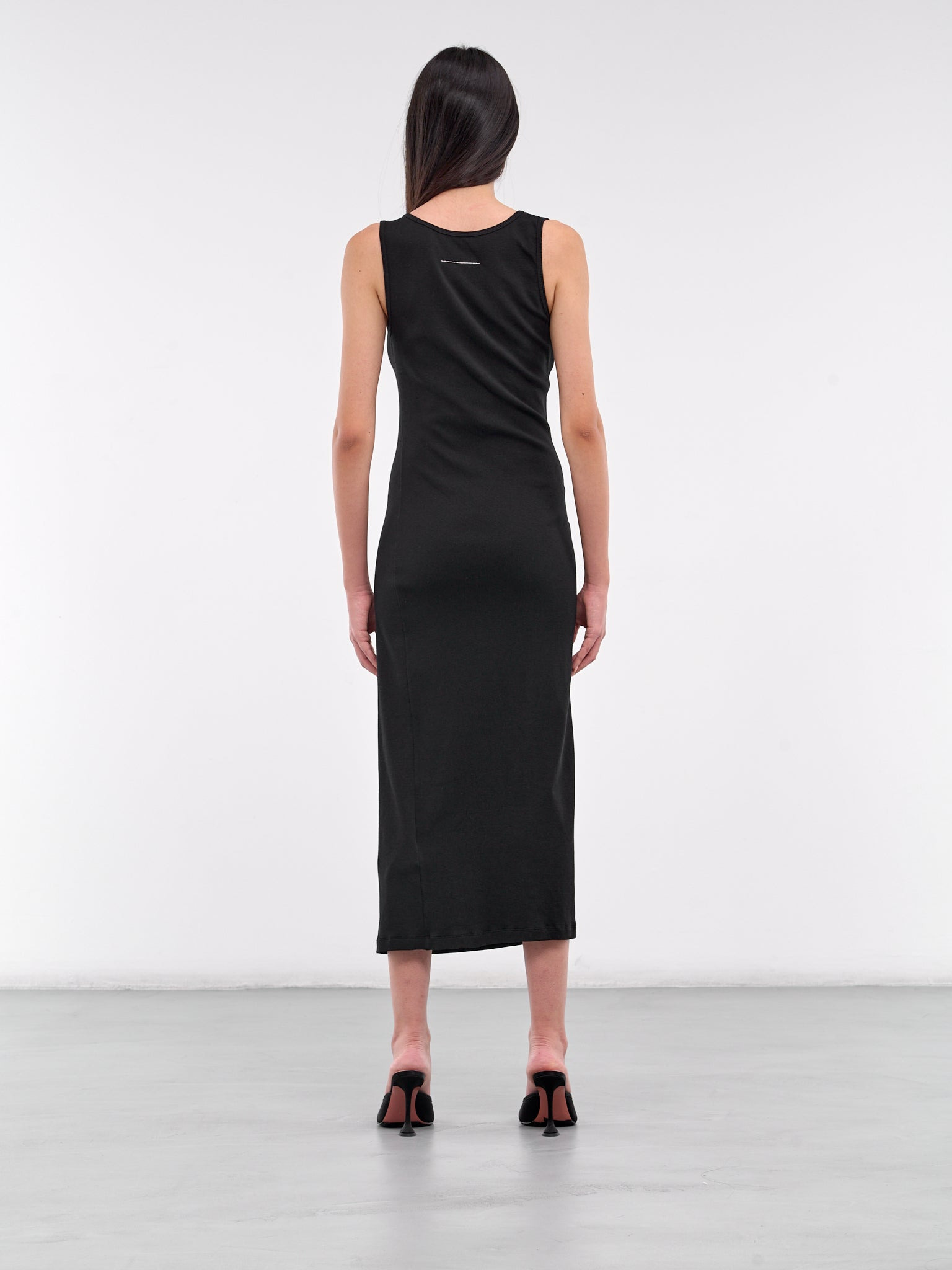 Hook-Eye Asymmetric Draped Dress - 3