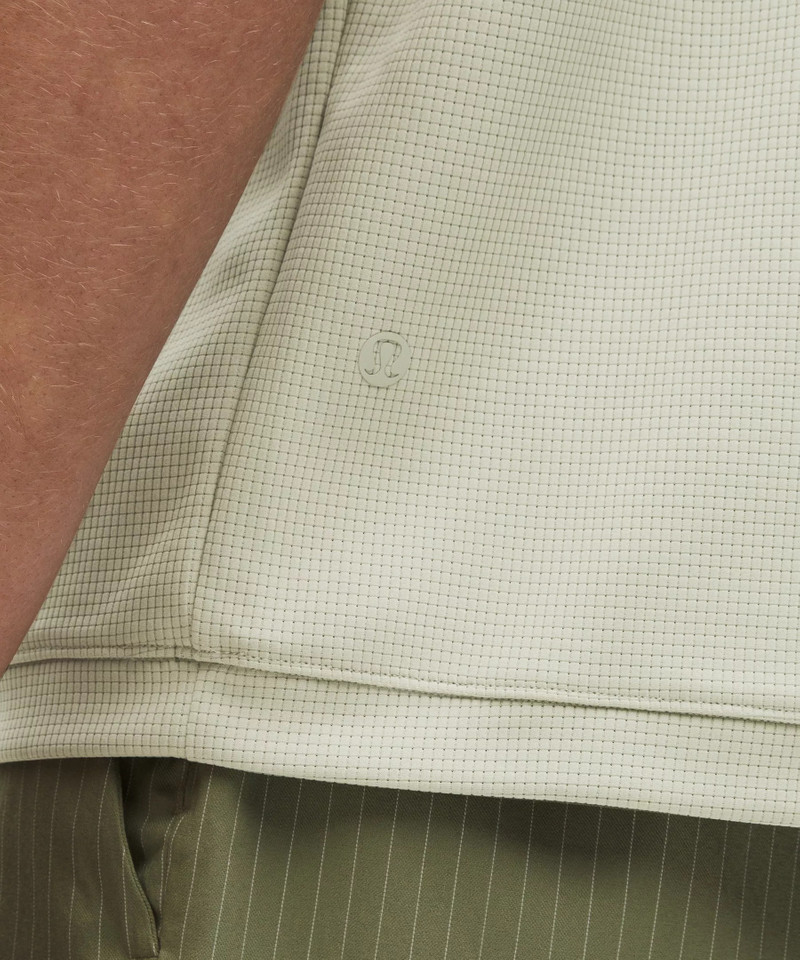 Textured Mesh Short-Sleeve Polo Shirt 5