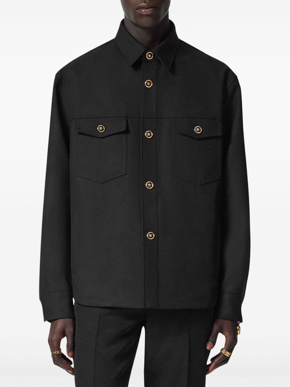 Medusa Head buttoned jacket - 3