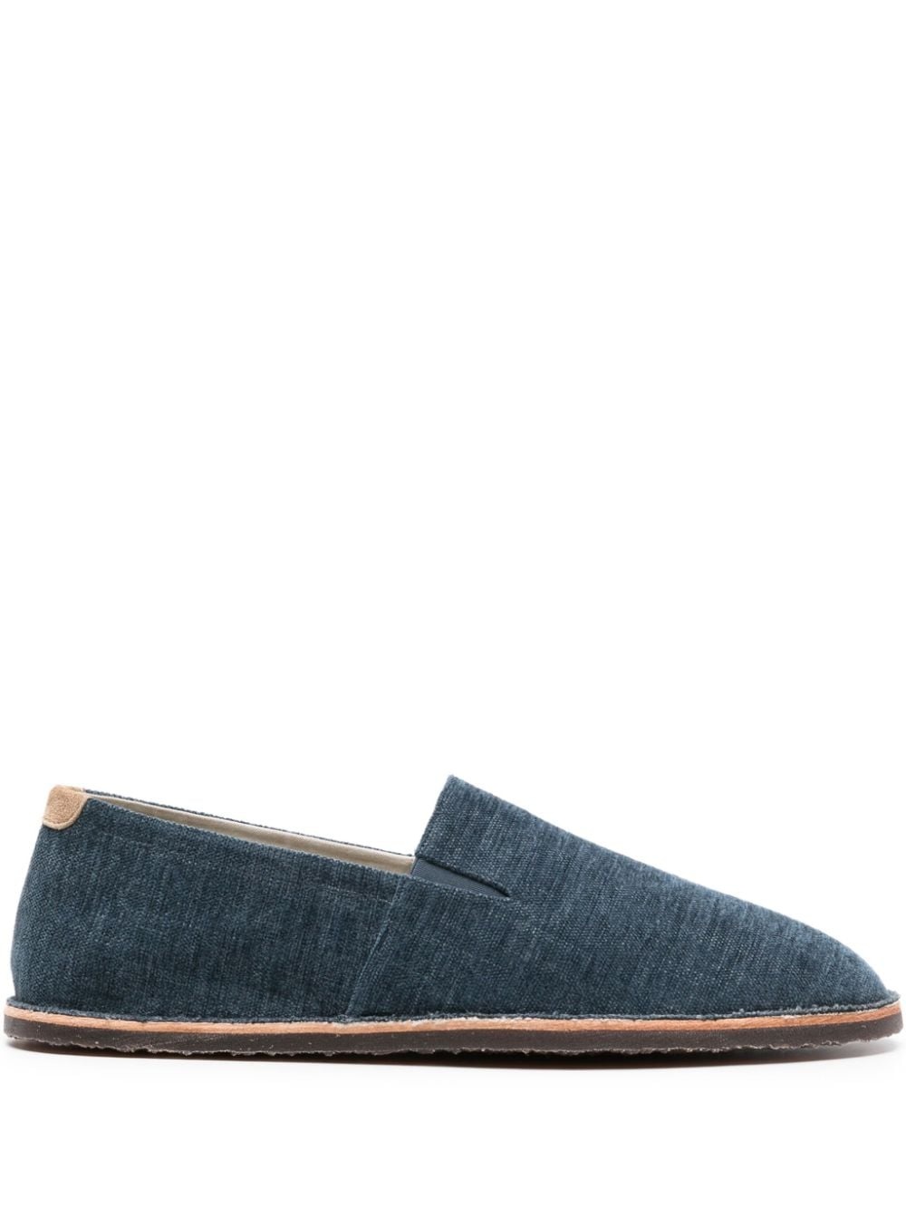 slip-on twill loafers - 1