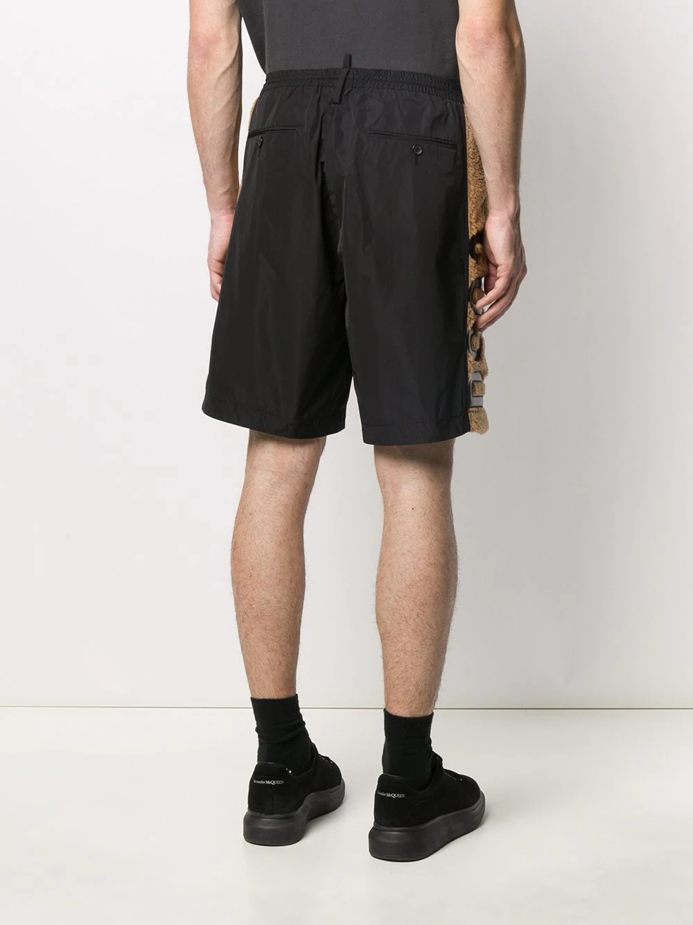 contrasting-panels logo track shorts - 4